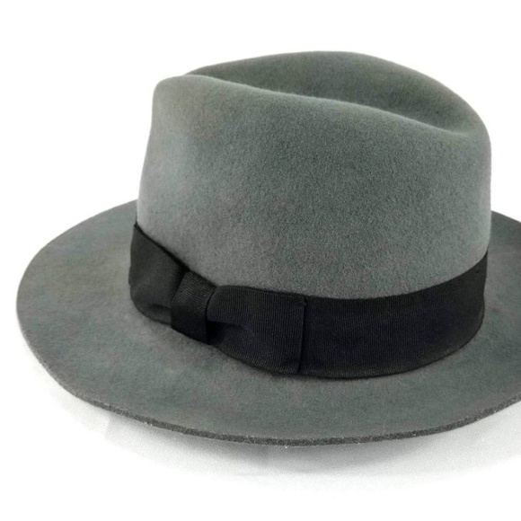 H&M Divided Wool Hat Fedora Wool Gray/Black - Picture 2 of 5